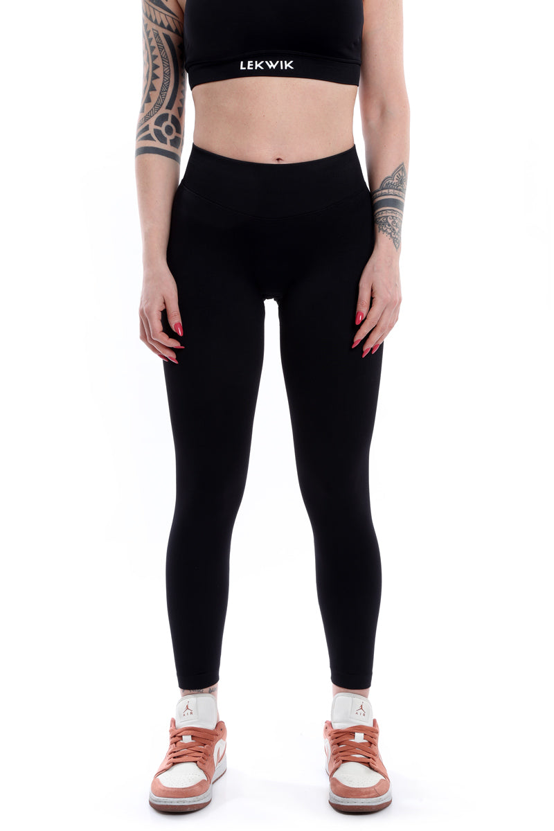 Leggings nero modello IMMO a vita bassa senza cuciture